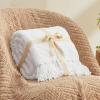 imageBedsure Sage Green Throw Blanket for Couch  Versatile Knit Woven Chenille Blanket for Chair Super Soft Warm ampamp Decorative Blanket with Tassels for Bed Sofa and Living Room Sage Green Throw02  White