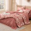 imageBedsure Sage Green Twin XL Comforter Set  5 Pieces Floral Bedding Sets Twin XL Bed in a Bag with Reversible Botanical Flowers Comforter Sheets Pillowcase ampamp Sham15  Dusty Pink