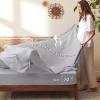 imageBedsure Sage Green Twin XL Comforter Set  5 Pieces Floral Bedding Sets Twin XL Bed in a Bag with Reversible Botanical Flowers Comforter Sheets Pillowcase ampamp Sham13  Grey