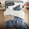 imageBedsure Sage Green Twin XL Comforter Set  5 Pieces Floral Bedding Sets Twin XL Bed in a Bag with Reversible Botanical Flowers Comforter Sheets Pillowcase ampamp Sham03  Navy Blue