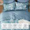 imageBedsure Sage Green Twin XL Comforter Set  5 Pieces Floral Bedding Sets Twin XL Bed in a Bag with Reversible Botanical Flowers Comforter Sheets Pillowcase ampamp Sham10  Mineral Blue