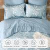 imageBedsure Sage Green Twin XL Comforter Set  5 Pieces Floral Bedding Sets Twin XL Bed in a Bag with Reversible Botanical Flowers Comforter Sheets Pillowcase ampamp Sham05  Sky Blue