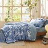 imageBedsure Sage Green Twin XL Comforter Set  5 Pieces Floral Bedding Sets Twin XL Bed in a Bag with Reversible Botanical Flowers Comforter Sheets Pillowcase ampamp Sham02  Blue