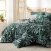 imageBedsure Sage Green Twin XL Comforter Set  5 Pieces Floral Bedding Sets Twin XL Bed in a Bag with Reversible Botanical Flowers Comforter Sheets Pillowcase ampamp Sham08  Forest Green