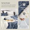 imageBedsure Sage Green Twin XL Comforter Set  5 Pieces Floral Bedding Sets Twin XL Bed in a Bag with Reversible Botanical Flowers Comforter Sheets Pillowcase ampamp Sham03  Navy Blue