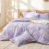 imageBedsure Sage Green Twin XL Comforter Set  5 Pieces Floral Bedding Sets Twin XL Bed in a Bag with Reversible Botanical Flowers Comforter Sheets Pillowcase ampamp Sham04  Lavender
