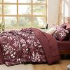 imageBedsure Sage Green Twin XL Comforter Set  5 Pieces Floral Bedding Sets Twin XL Bed in a Bag with Reversible Botanical Flowers Comforter Sheets Pillowcase ampamp Sham14  Burgundy