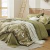imageBedsure Sage Green Twin XL Comforter Set  5 Pieces Floral Bedding Sets Twin XL Bed in a Bag with Reversible Botanical Flowers Comforter Sheets Pillowcase ampamp Sham11  Olive Green