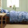 imageBedsure Sage Green Twin XL Comforter Set  5 Pieces Floral Bedding Sets Twin XL Bed in a Bag with Reversible Botanical Flowers Comforter Sheets Pillowcase ampamp Sham02  Blue