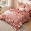 imageBedsure Sage Green Twin XL Comforter Set  5 Pieces Floral Bedding Sets Twin XL Bed in a Bag with Reversible Botanical Flowers Comforter Sheets Pillowcase ampamp Sham15  Dusty Pink