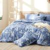 imageBedsure Sage Green Twin XL Comforter Set  5 Pieces Floral Bedding Sets Twin XL Bed in a Bag with Reversible Botanical Flowers Comforter Sheets Pillowcase ampamp Sham02  Blue