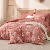 imageBedsure Sage Green Twin XL Comforter Set  5 Pieces Floral Bedding Sets Twin XL Bed in a Bag with Reversible Botanical Flowers Comforter Sheets Pillowcase ampamp Sham15  Dusty Pink