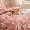imageBedsure Sage Green Twin XL Comforter Set  5 Pieces Floral Bedding Sets Twin XL Bed in a Bag with Reversible Botanical Flowers Comforter Sheets Pillowcase ampamp Sham15  Dusty Pink