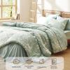 imageBedsure Sage Green Twin XL Comforter Set  5 Pieces Floral Bedding Sets Twin XL Bed in a Bag with Reversible Botanical Flowers Comforter Sheets Pillowcase ampamp Sham01  Sage Green