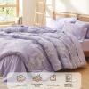 imageBedsure Sage Green Twin XL Comforter Set  5 Pieces Floral Bedding Sets Twin XL Bed in a Bag with Reversible Botanical Flowers Comforter Sheets Pillowcase ampamp Sham04  Lavender