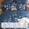 imageBedsure Sage Green Twin XL Comforter Set  5 Pieces Floral Bedding Sets Twin XL Bed in a Bag with Reversible Botanical Flowers Comforter Sheets Pillowcase ampamp Sham07  Navy