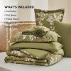 imageBedsure Sage Green Twin XL Comforter Set  5 Pieces Floral Bedding Sets Twin XL Bed in a Bag with Reversible Botanical Flowers Comforter Sheets Pillowcase ampamp Sham11  Olive Green