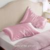 imageBedsure Satin Pillowcase for Hair  Ivory Satin Pillow Cases Standard Size with Zipper 2 Pack Similar to Silk Pillow Cases for Skin Silky ampamp Soft Gifts for Women Men 20x26 Inches10  Pink  Zipper