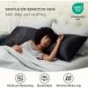 imageBedsure Satin Pillowcase for Hair  Ivory Satin Pillow Cases Standard Size with Zipper 2 Pack Similar to Silk Pillow Cases for Skin Silky ampamp Soft Gifts for Women Men 20x26 Inches04  Black  Zipper