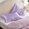 imageBedsure Satin Pillowcase for Hair  Ivory Satin Pillow Cases Standard Size with Zipper 2 Pack Similar to Silk Pillow Cases for Skin Silky ampamp Soft Gifts for Women Men 20x26 Inches09  Lavender  Zipper