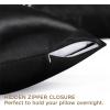 imageBedsure Satin Pillowcase for Hair  Ivory Satin Pillow Cases Standard Size with Zipper 2 Pack Similar to Silk Pillow Cases for Skin Silky ampamp Soft Gifts for Women Men 20x26 Inches04  Black  Zipper