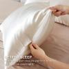 imageBedsure Satin Pillowcase for Hair  Ivory Satin Pillow Cases Standard Size with Zipper 2 Pack Similar to Silk Pillow Cases for Skin Silky ampamp Soft Gifts for Women Men 20x26 Inches01  Beige  Zipper