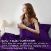imageBedsure Satin Sheets Queen Size Bed Set  Luxury Silky Bed Sheet Set Ultra Soft ampamp Wrinkle Free Good for Hair ampamp Skin Gifts for Women 15 Inches Deep Pocket 4Piece Queen Silver Grey10  Purple