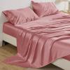 imageBedsure Satin Sheets Queen Size Bed Set  Luxury Silky Bed Sheet Set Ultra Soft ampamp Wrinkle Free Good for Hair ampamp Skin Gifts for Women 15 Inches Deep Pocket 4Piece Queen Silver Grey11  Coral