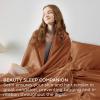 imageBedsure Satin Sheets Queen Size Bed Set  Luxury Silky Bed Sheet Set Ultra Soft ampamp Wrinkle Free Good for Hair ampamp Skin Gifts for Women 15 Inches Deep Pocket 4Piece Queen Silver Grey21  Burnt Orange