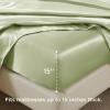 imageBedsure Satin Sheets Queen Size Bed Set  Luxury Silky Bed Sheet Set Ultra Soft ampamp Wrinkle Free Good for Hair ampamp Skin Gifts for Women 15 Inches Deep Pocket 4Piece Queen Silver Grey09  Sage Green