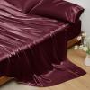 imageBedsure Satin Sheets Queen Size Bed Set  Luxury Silky Bed Sheet Set Ultra Soft ampamp Wrinkle Free Good for Hair ampamp Skin Gifts for Women 15 Inches Deep Pocket 4Piece Queen Silver Grey19  Burgundy