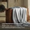imageBedsure Satin Sheets Queen Size Bed Set  Luxury Silky Bed Sheet Set Ultra Soft ampamp Wrinkle Free Good for Hair ampamp Skin Gifts for Women 15 Inches Deep Pocket 4Piece Queen Silver Grey01  Silver Grey