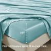 imageBedsure Satin Sheets Queen Size Bed Set  Luxury Silky Bed Sheet Set Ultra Soft ampamp Wrinkle Free Good for Hair ampamp Skin Gifts for Women 15 Inches Deep Pocket 4Piece Queen Silver Grey16  Baby Blue