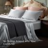 imageBedsure Satin Sheets Queen Size Bed Set  Luxury Silky Bed Sheet Set Ultra Soft ampamp Wrinkle Free Good for Hair ampamp Skin Gifts for Women 15 Inches Deep Pocket 4Piece Queen Silver Grey01  Silver Grey