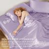 imageBedsure Satin Sheets Queen Size Bed Set  Luxury Silky Bed Sheet Set Ultra Soft ampamp Wrinkle Free Good for Hair ampamp Skin Gifts for Women 15 Inches Deep Pocket 4Piece Queen Silver Grey15  Lavender