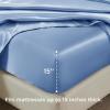 imageBedsure Satin Sheets Queen Size Bed Set  Luxury Silky Bed Sheet Set Ultra Soft ampamp Wrinkle Free Good for Hair ampamp Skin Gifts for Women 15 Inches Deep Pocket 4Piece Queen Silver Grey12  Sky Blue