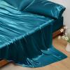 imageBedsure Satin Sheets Queen Size Bed Set  Luxury Silky Bed Sheet Set Ultra Soft ampamp Wrinkle Free Good for Hair ampamp Skin Gifts for Women 15 Inches Deep Pocket 4Piece Queen Silver Grey04  Teal
