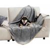 imageBedsure Self Warming Blanket for Small Dogs ampamp Cats  Waterproof Washable Sherpa Fleece Puppy Blanket Soft Plush Reversible Throw 25quotX35quot GreyGrey