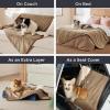 imageBedsure Self Warming Blanket for Small Dogs ampamp Cats  Waterproof Washable Sherpa Fleece Puppy Blanket Soft Plush Reversible Throw 25quotX35quot GreyCamel