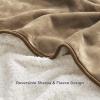 imageBedsure Self Warming Blanket for Small Dogs ampamp Cats  Waterproof Washable Sherpa Fleece Puppy Blanket Soft Plush Reversible Throw 25quotX35quot GreyCamel