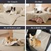 imageBedsure Self Warming Blanket for Small Dogs ampamp Cats  Waterproof Washable Sherpa Fleece Puppy Blanket Soft Plush Reversible Throw 25quotX35quot GreyCream
