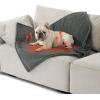imageBedsure Self Warming Blanket for Small Dogs ampamp Cats  Waterproof Washable Sherpa Fleece Puppy Blanket Soft Plush Reversible Throw 25quotX35quot GreyAnthracite Greyself Warming