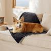 imageBedsure Self Warming Blanket for Small Dogs ampamp Cats  Waterproof Washable Sherpa Fleece Puppy Blanket Soft Plush Reversible Throw 25quotX35quot GreyBlack