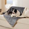 imageBedsure Self Warming Blanket for Small Dogs ampamp Cats  Waterproof Washable Sherpa Fleece Puppy Blanket Soft Plush Reversible Throw 25quotX35quot GreyGrey