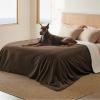 imageBedsure Self Warming Blanket for Small Dogs ampamp Cats  Waterproof Washable Sherpa Fleece Puppy Blanket Soft Plush Reversible Throw 25quotX35quot GreyCoffee Brown