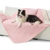 imageBedsure Self Warming Blanket for Small Dogs ampamp Cats  Waterproof Washable Sherpa Fleece Puppy Blanket Soft Plush Reversible Throw 25quotX35quot GreyAzalea Pink
