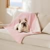 imageBedsure Self Warming Blanket for Small Dogs ampamp Cats  Waterproof Washable Sherpa Fleece Puppy Blanket Soft Plush Reversible Throw 25quotX35quot GreyAzalea Pink