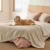 imageBedsure Self Warming Blanket for Small Dogs ampamp Cats  Waterproof Washable Sherpa Fleece Puppy Blanket Soft Plush Reversible Throw 25quotX35quot GreyCream