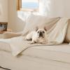 imageBedsure Self Warming Blanket for Small Dogs ampamp Cats  Waterproof Washable Sherpa Fleece Puppy Blanket Soft Plush Reversible Throw 25quotX35quot GreyCream