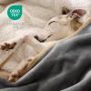 imageBedsure Self Warming Blanket for Small Dogs ampamp Cats  Waterproof Washable Sherpa Fleece Puppy Blanket Soft Plush Reversible Throw 25quotX35quot GreyGrey